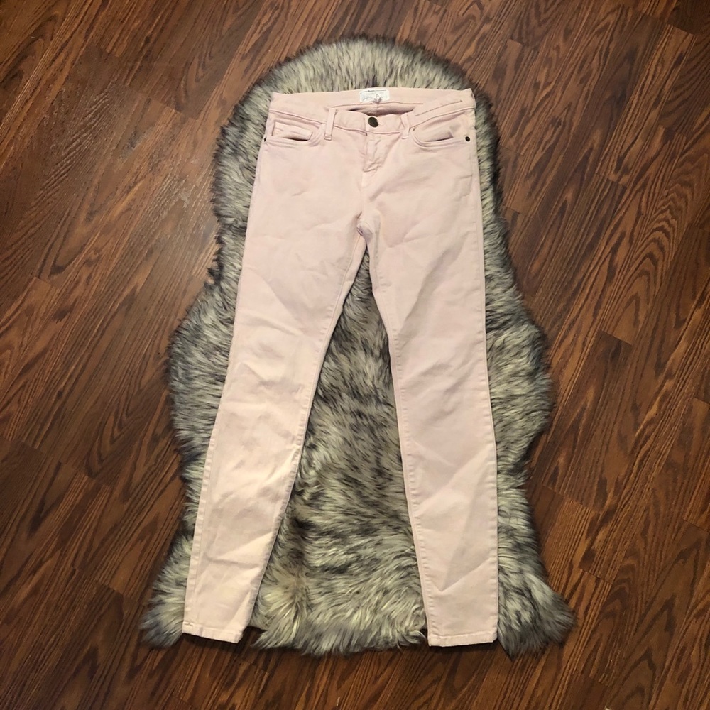 CURRENT/ELLIOTT The Ankle Skinny Jeans Rose Smoke